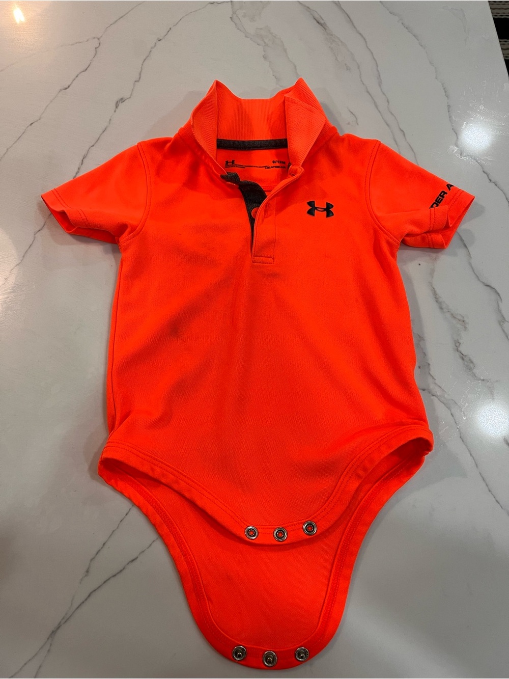 Under Armour Bright Orange Kids Polo Bodysuit